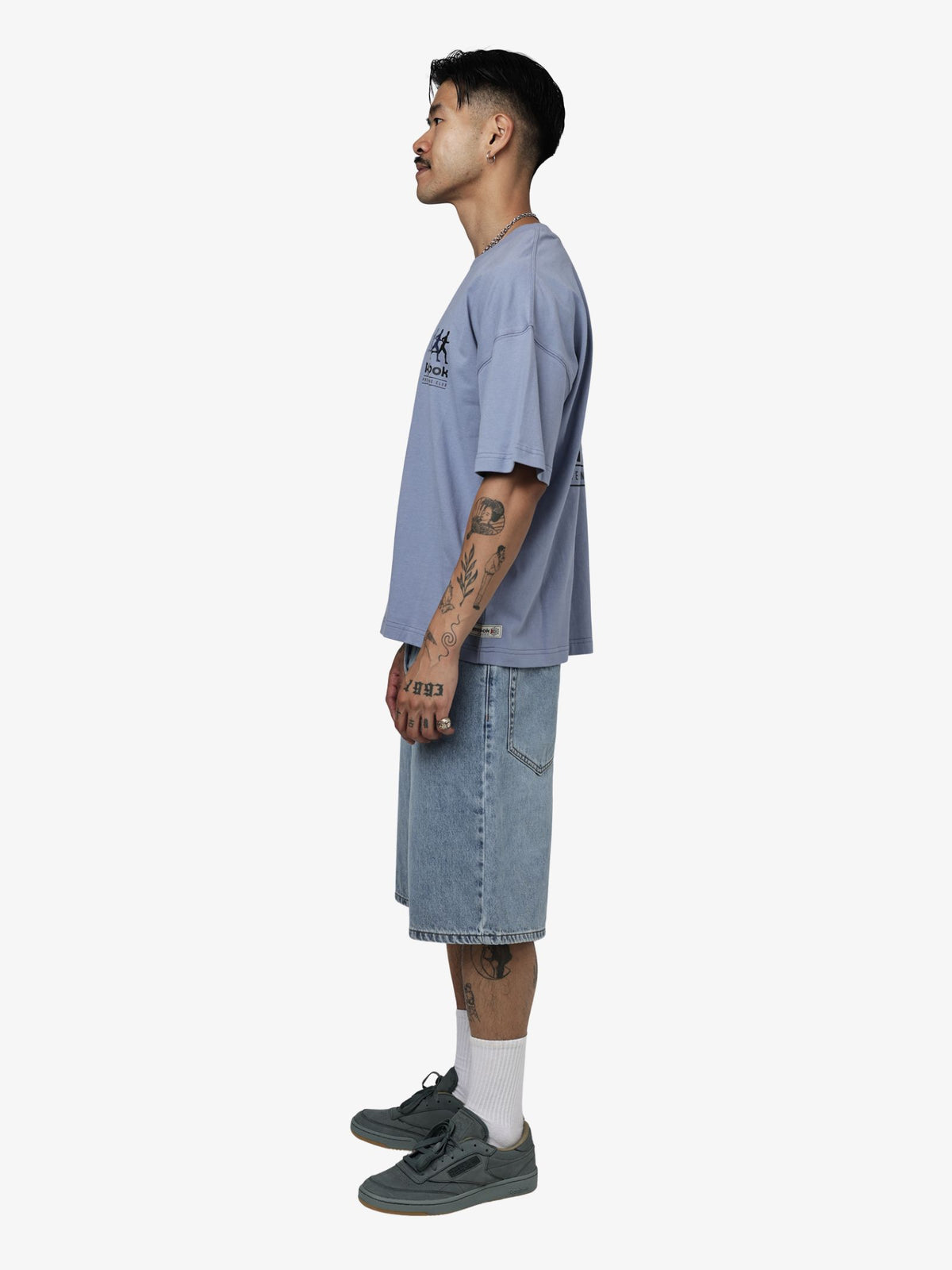 Reebok Premier Running Club Box Fit Tee | Hazy Blue