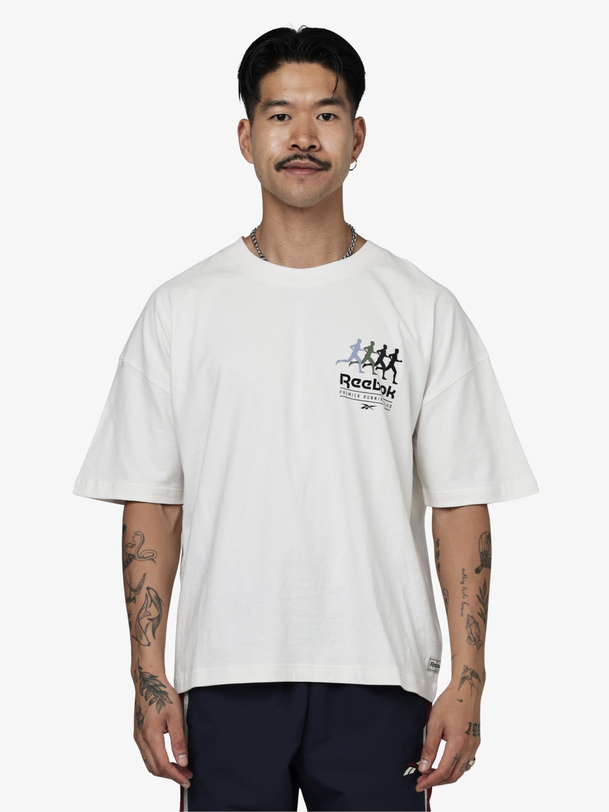 Reebok Premier Running Club Box Fit Tee | Chalk