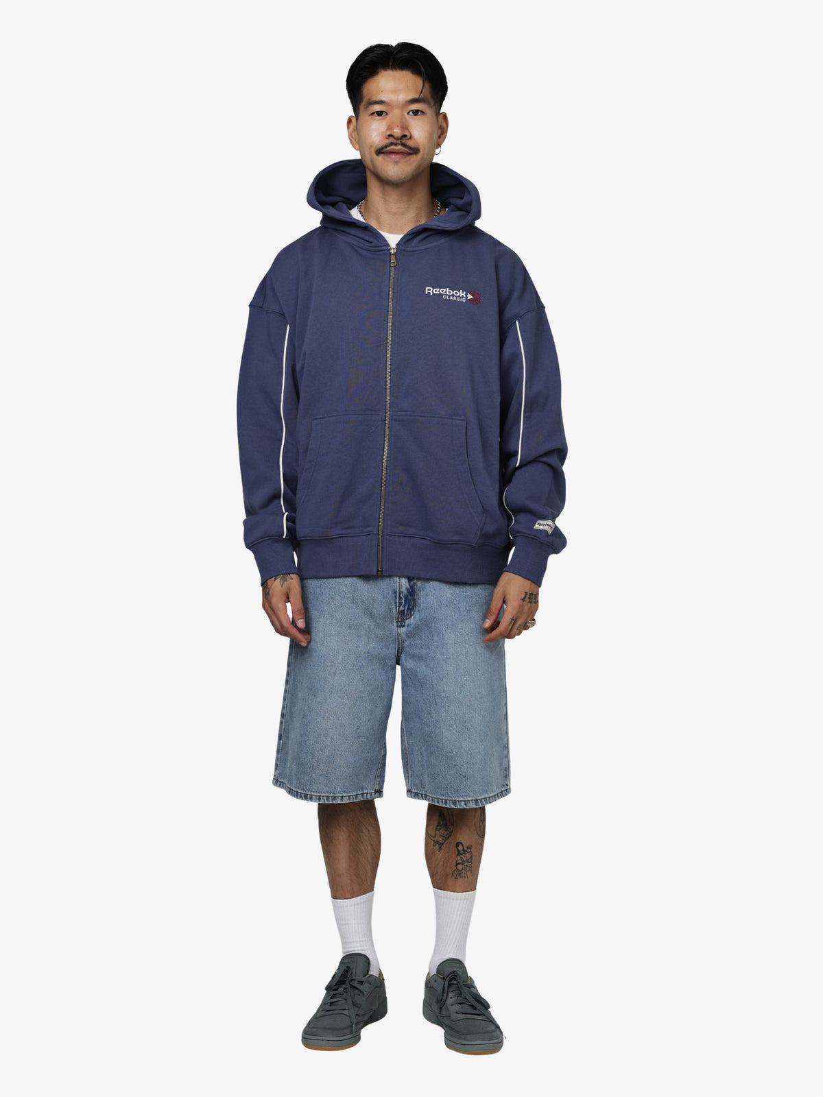 Reebok Classics Zip Through Hoodie | Legacy Blue