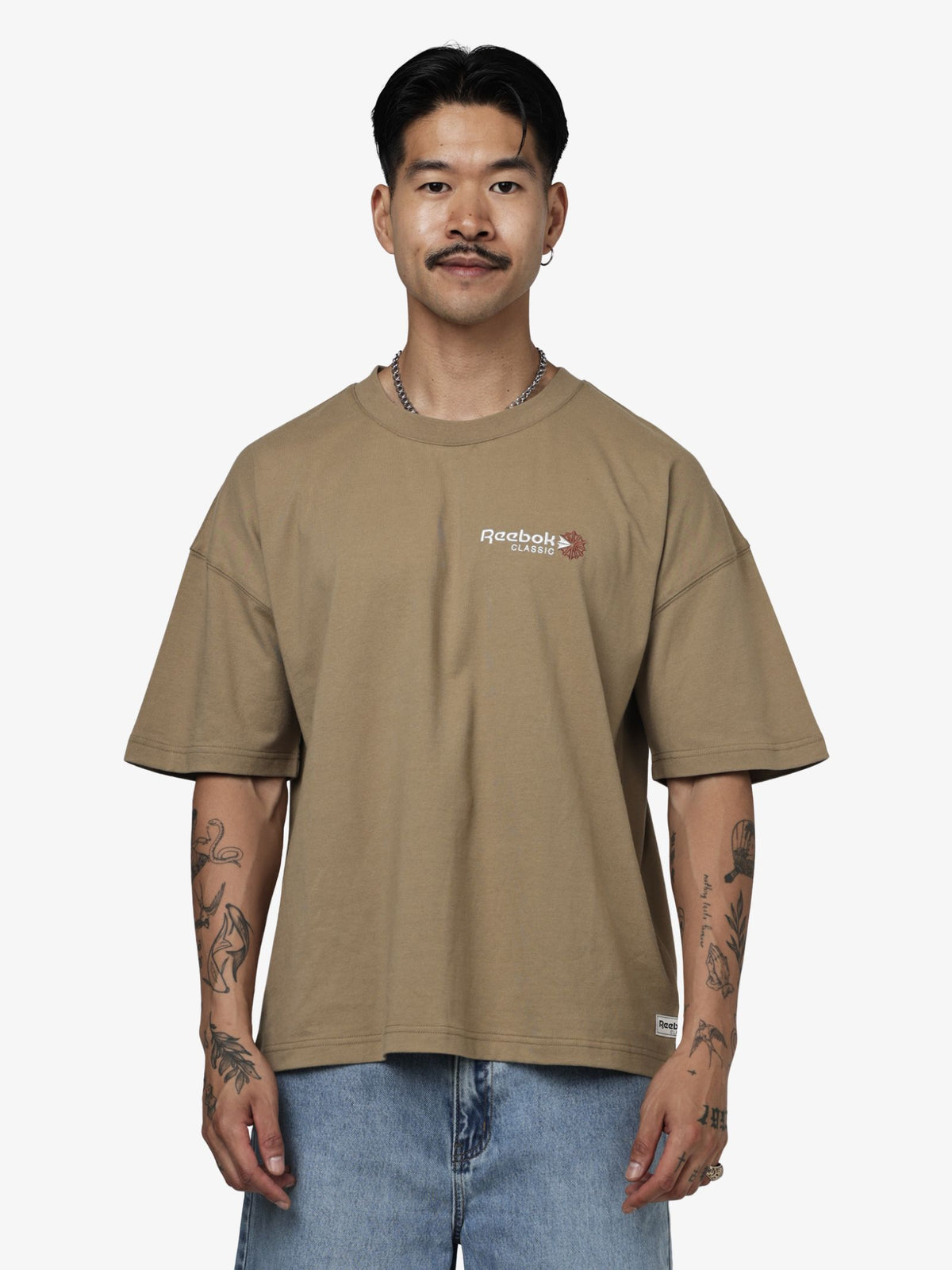 Reebok Classics Box Fit Tee | Elevated Beige