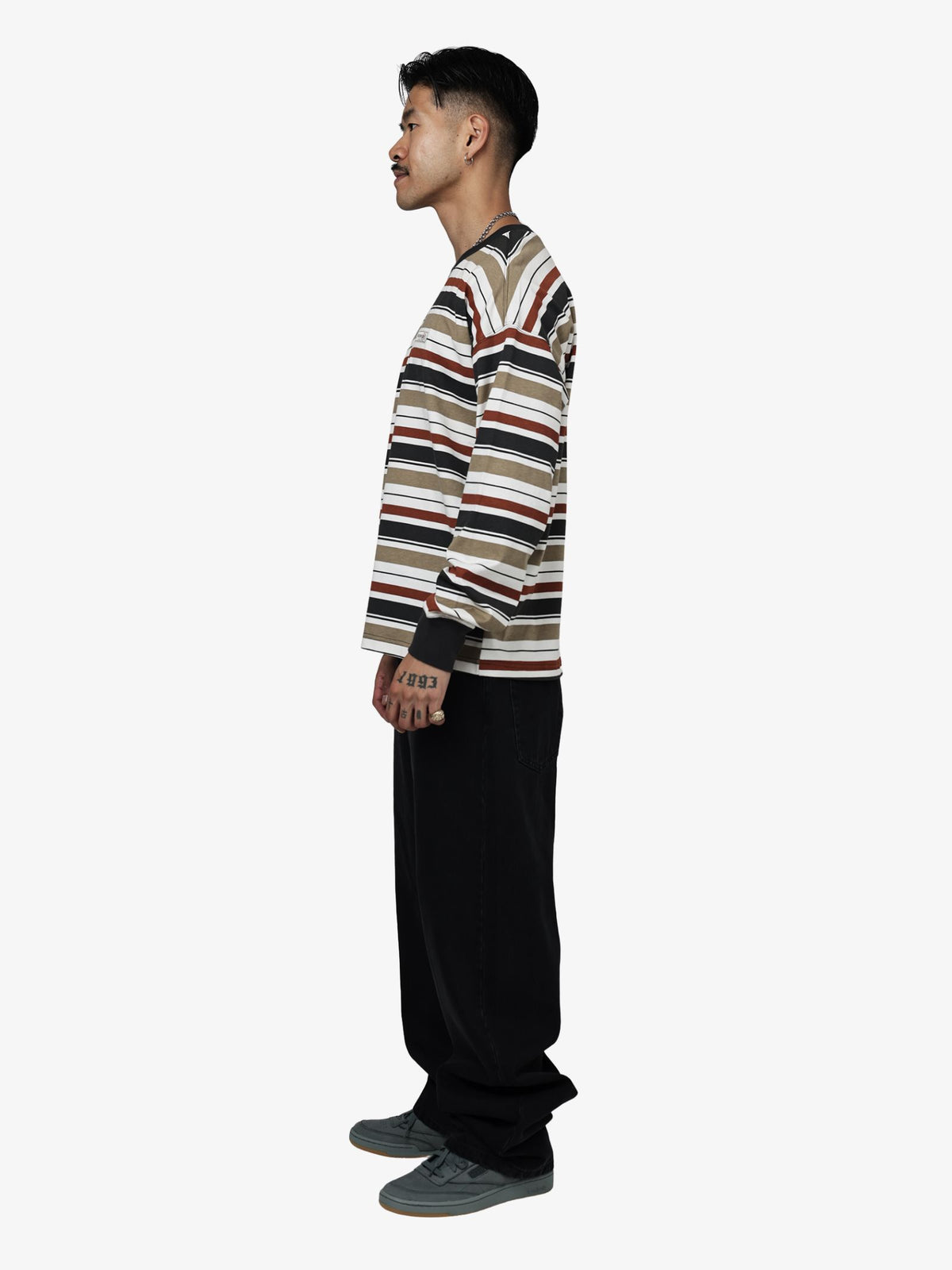 Reebok Classics Ls Stripe Tee | Chalk Stripe