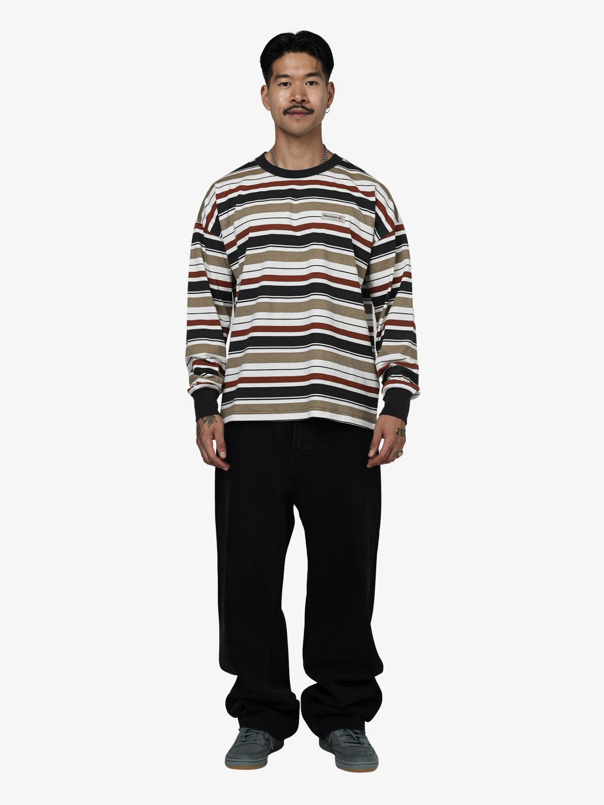 Reebok Classics Ls Stripe Tee | Chalk Stripe