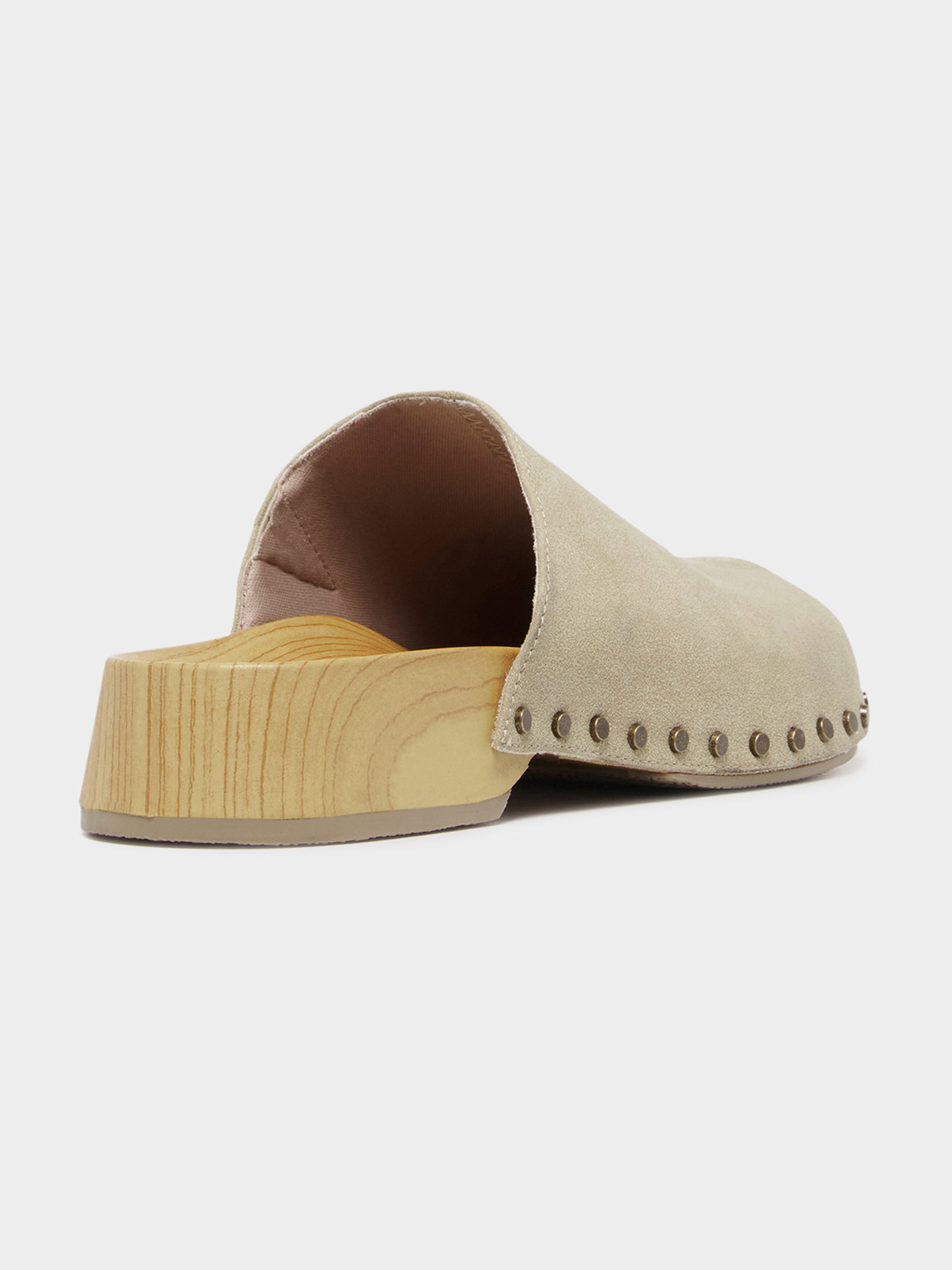 Womens Rhiannon Clogs in Taupe Suede