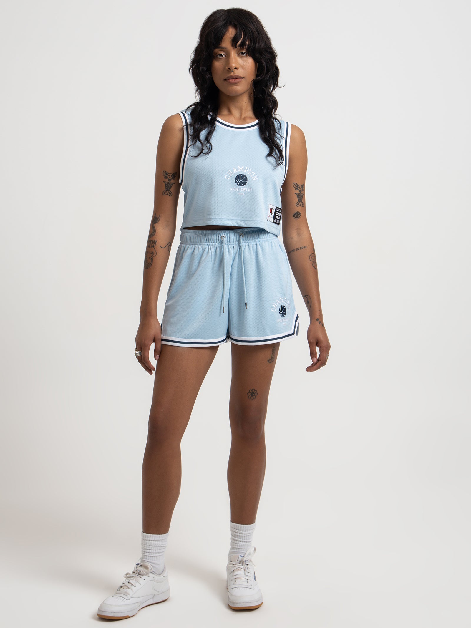 Lifestyle Clubhouse Basketball Crop Jersey in Coastline