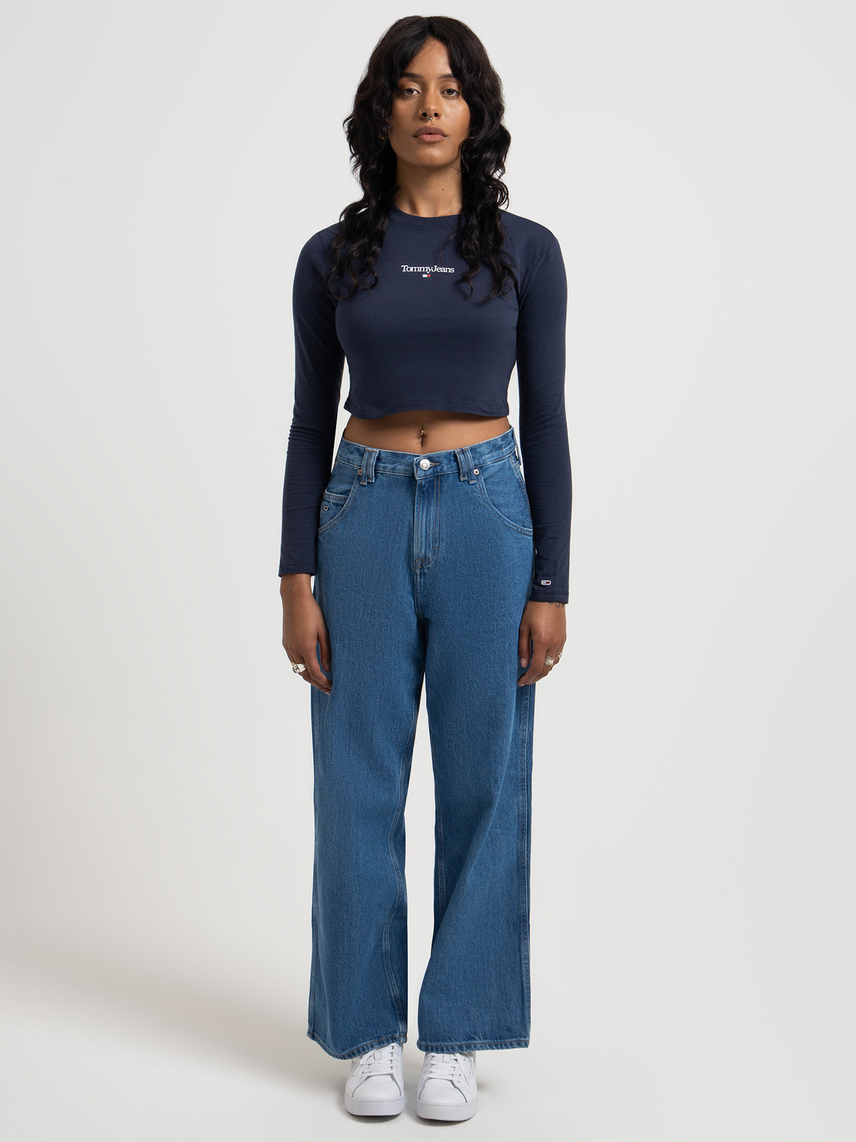 Daisy Low Rise Baggy Jeans in Denim