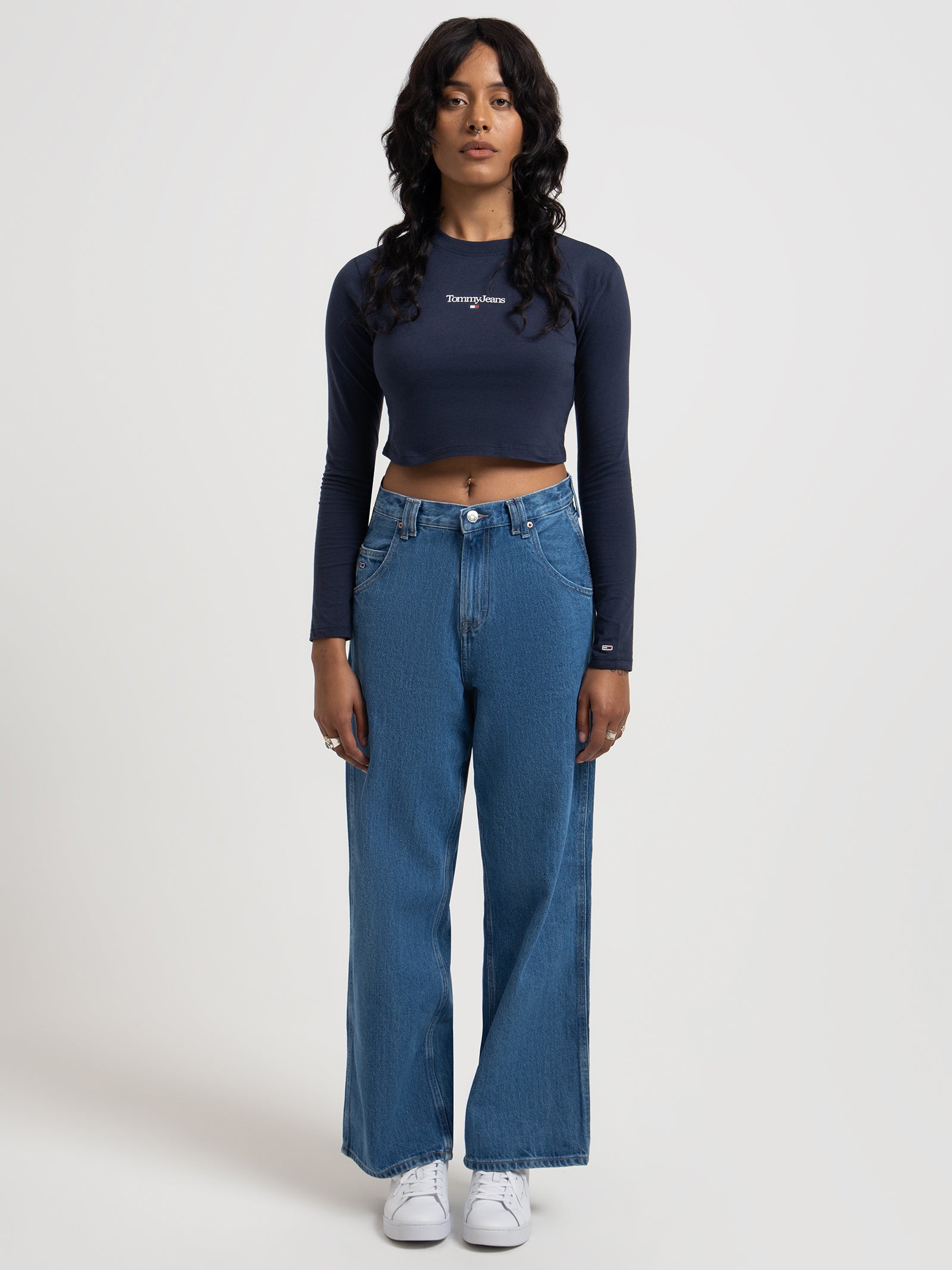 Daisy Low Rise Baggy Jeans in Denim - Glue Store