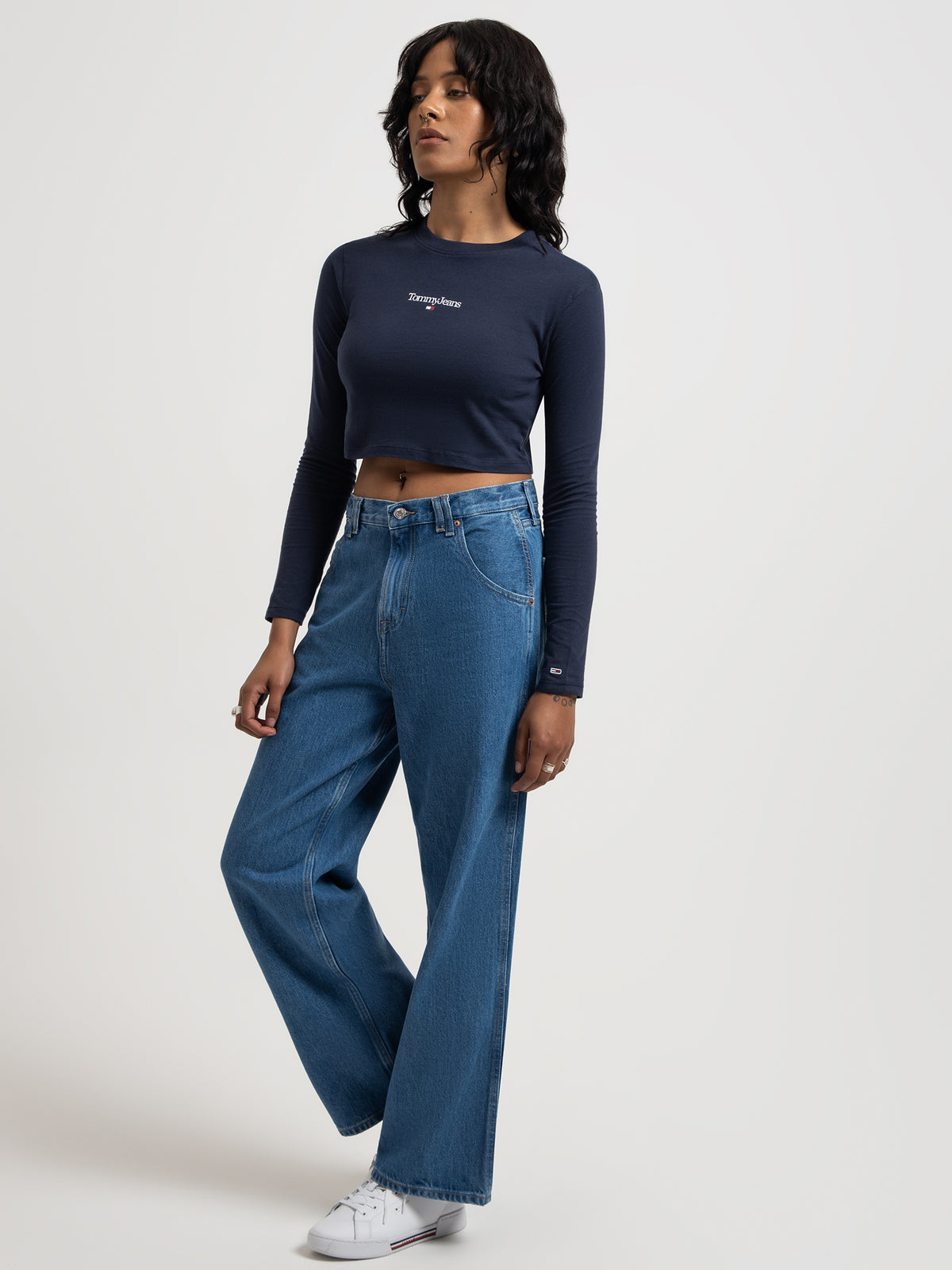 Daisy Low Rise Baggy Jeans in Denim