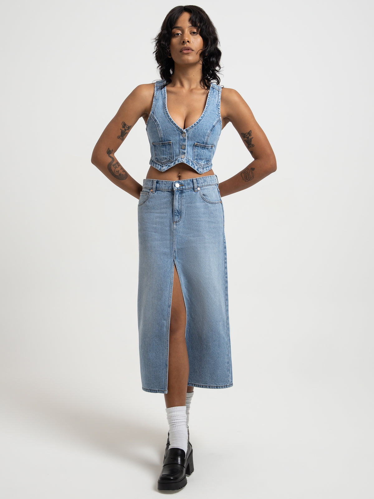 Abrand Denim Vest | Georgia