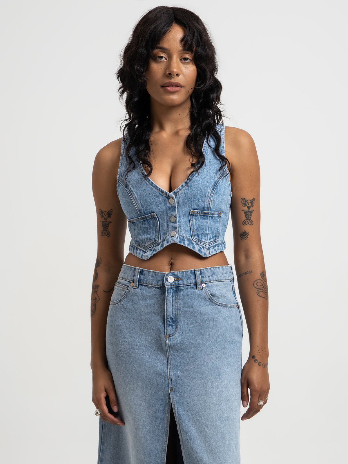 Abrand Denim Vest | Georgia