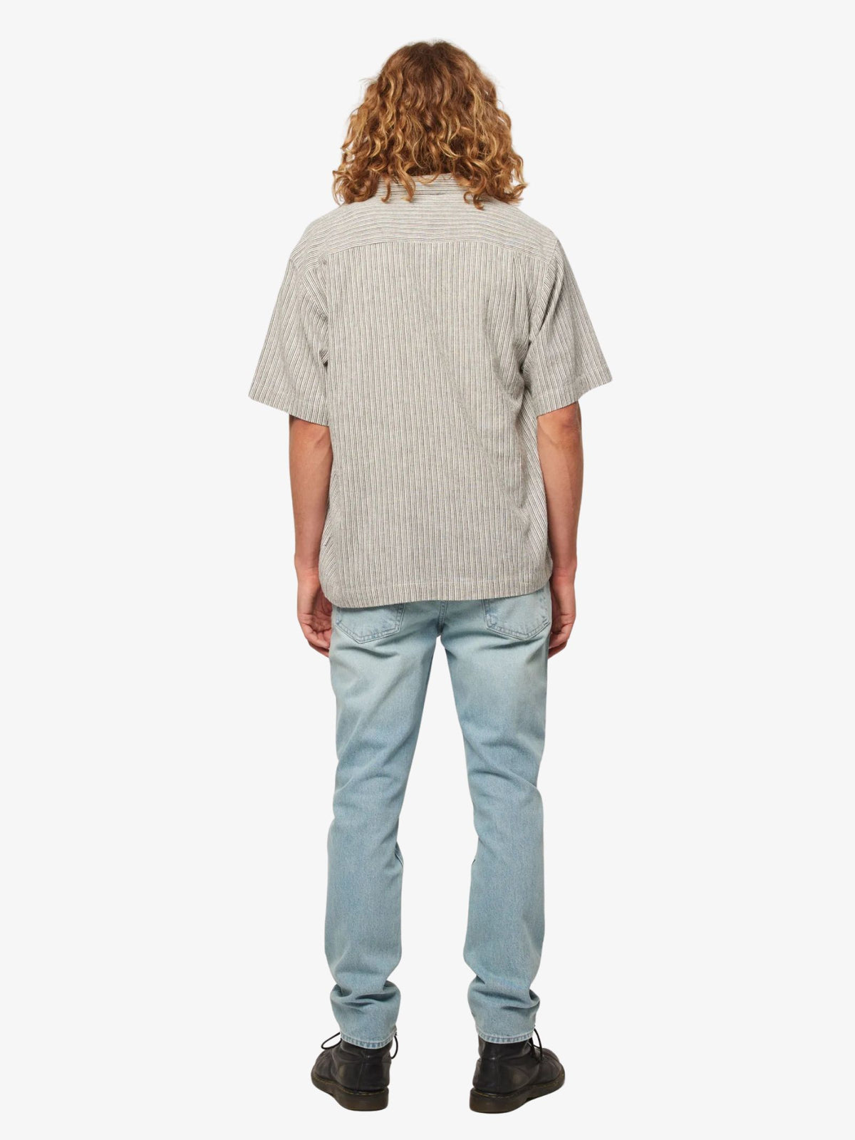 Rollas Earth Stripe Bowler Shirt | Black Stripe