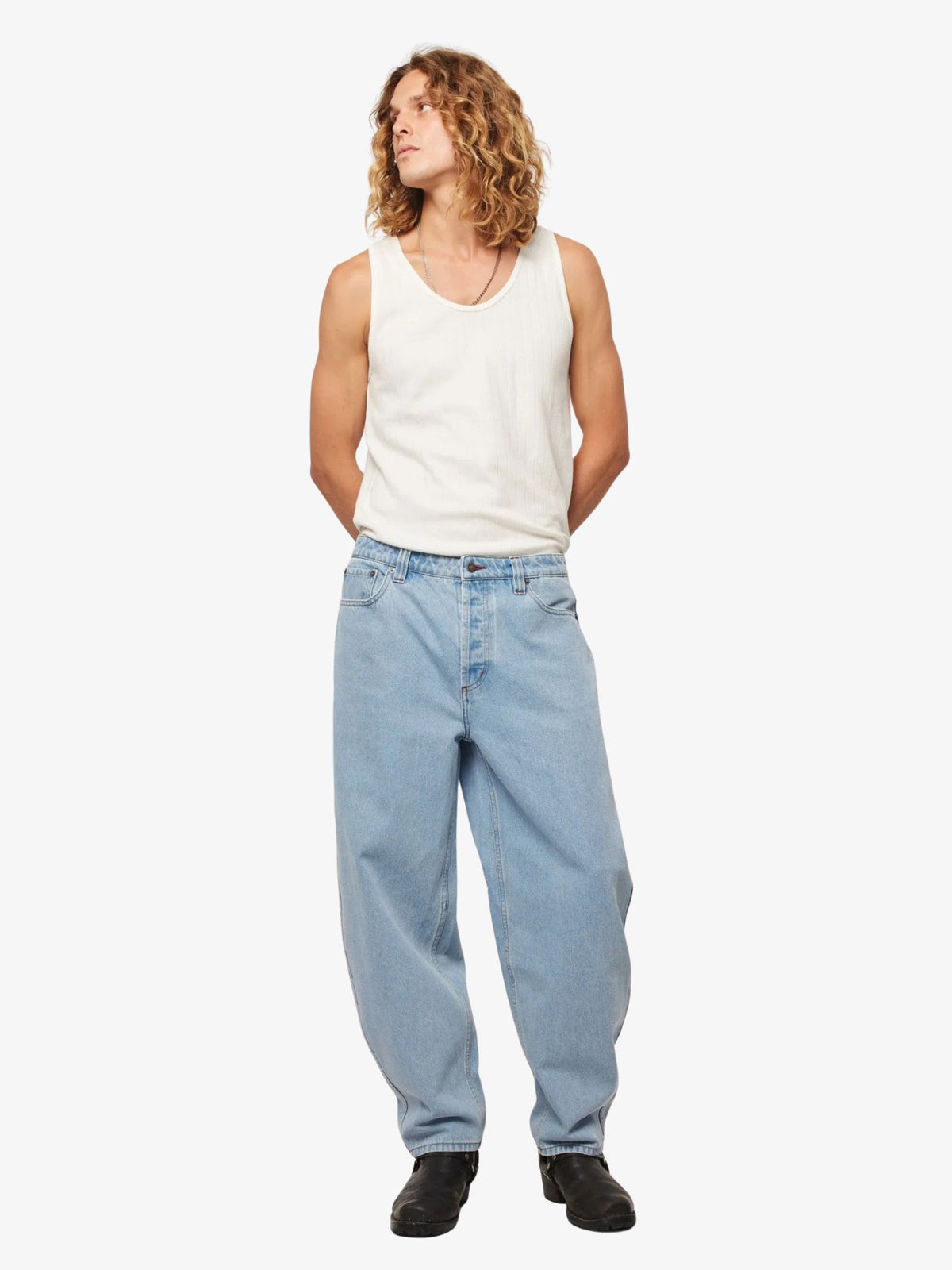 Rollas Ezy Barrel Jeans | Bleach Blue