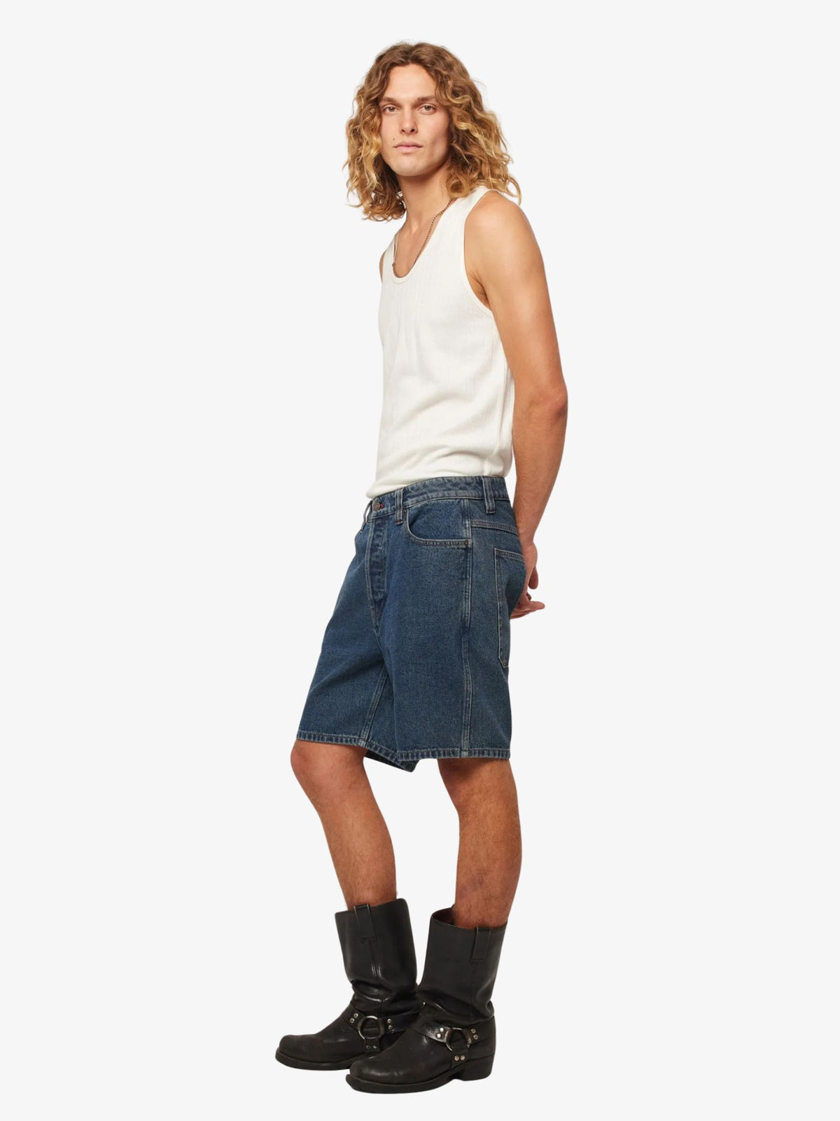 Rollas Ezy Shorts | Mid Vintage Indigo