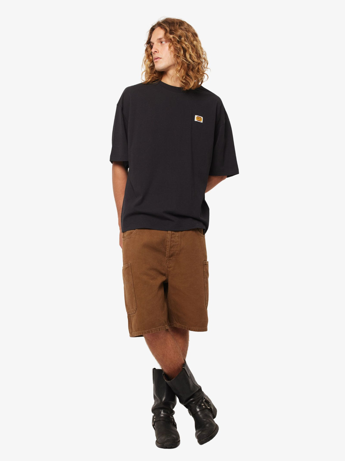 Rollas Big Trade Crop Tee | Washed Black