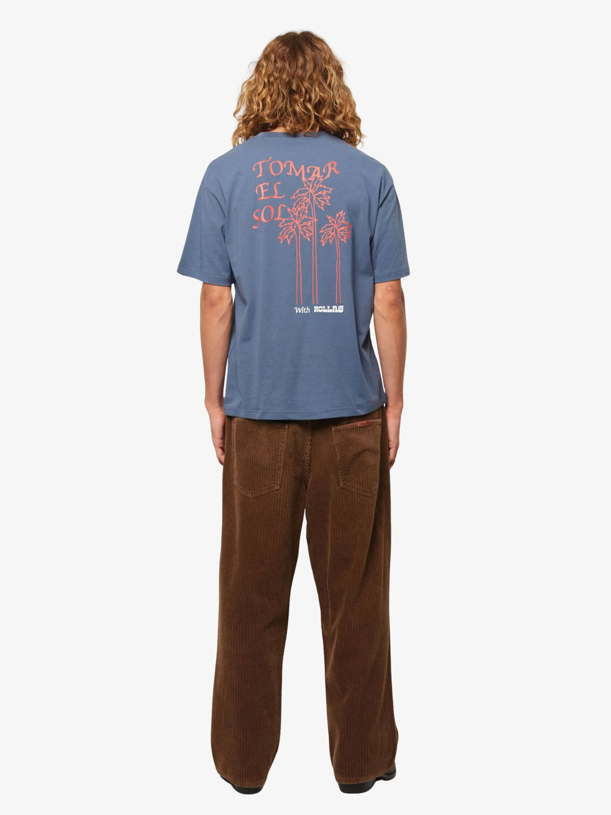 Rollas Ezy Sunbather Tee | Washed Blue