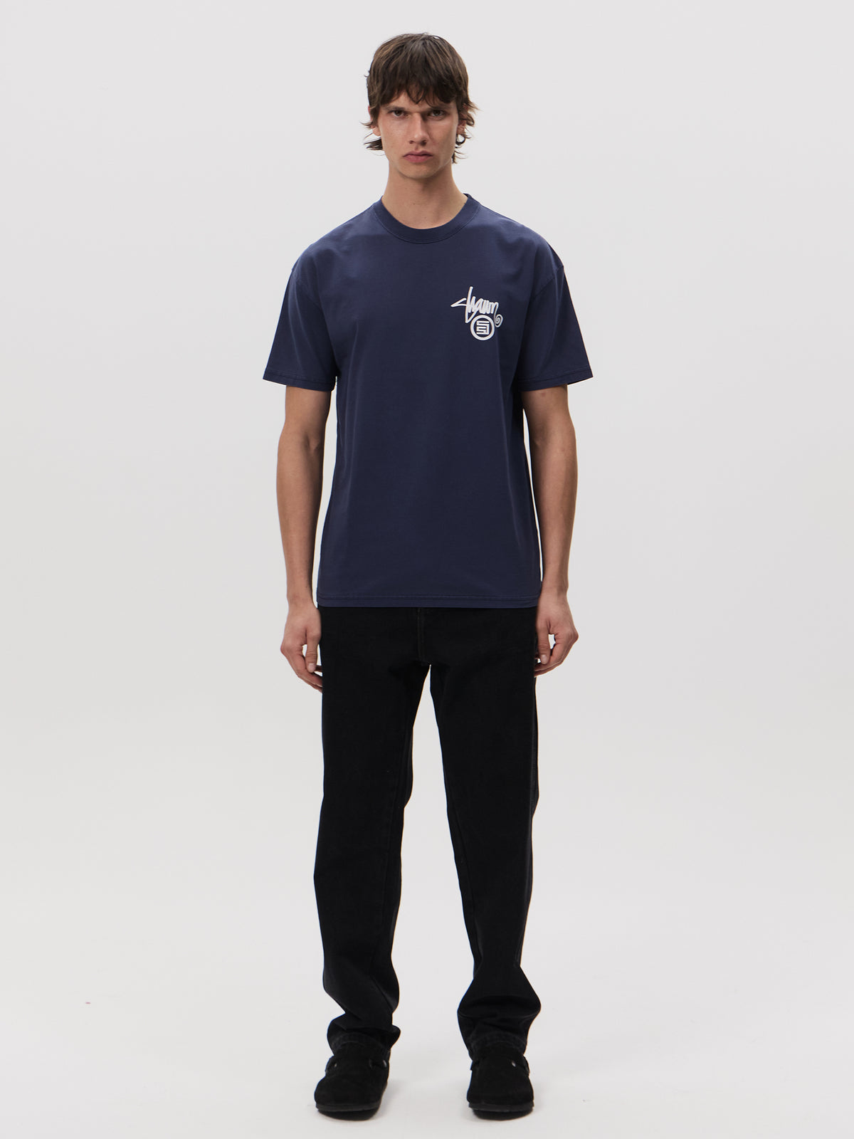 S-Double Shawn Dot Tee | NAVY