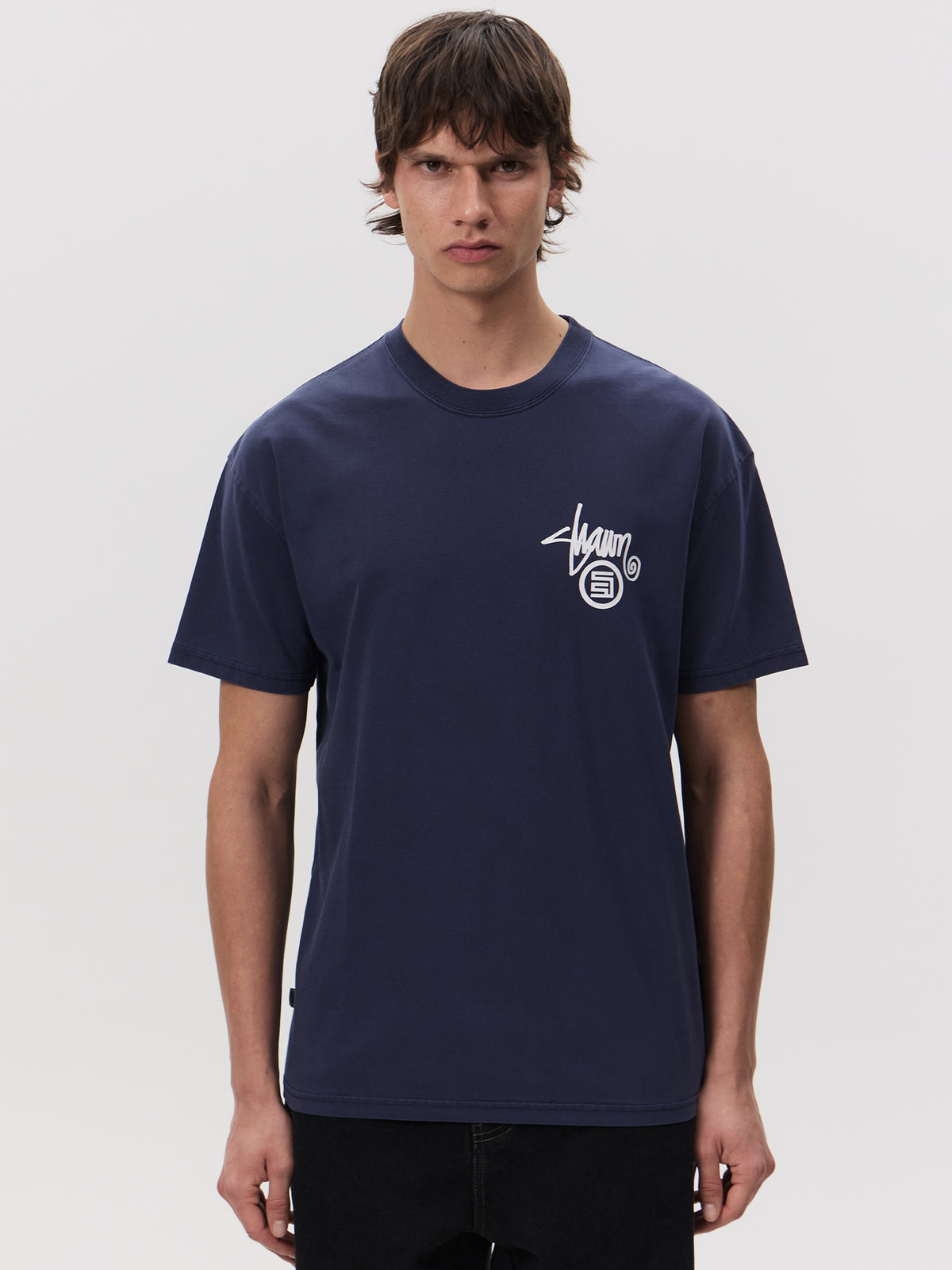S-Double Shawn Dot Tee | NAVY