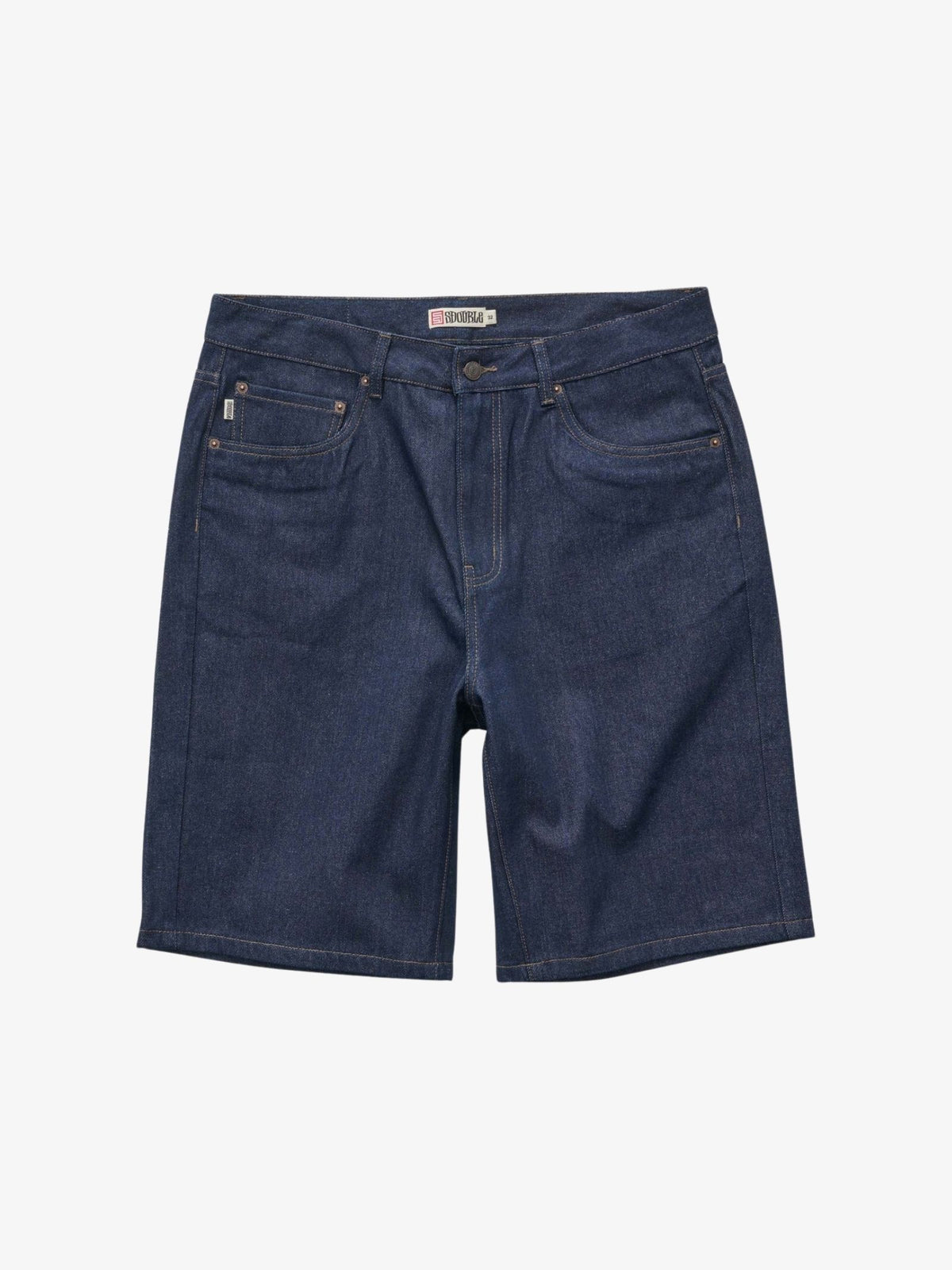 S-Double Denim Standard Shorts | Raw Indigo