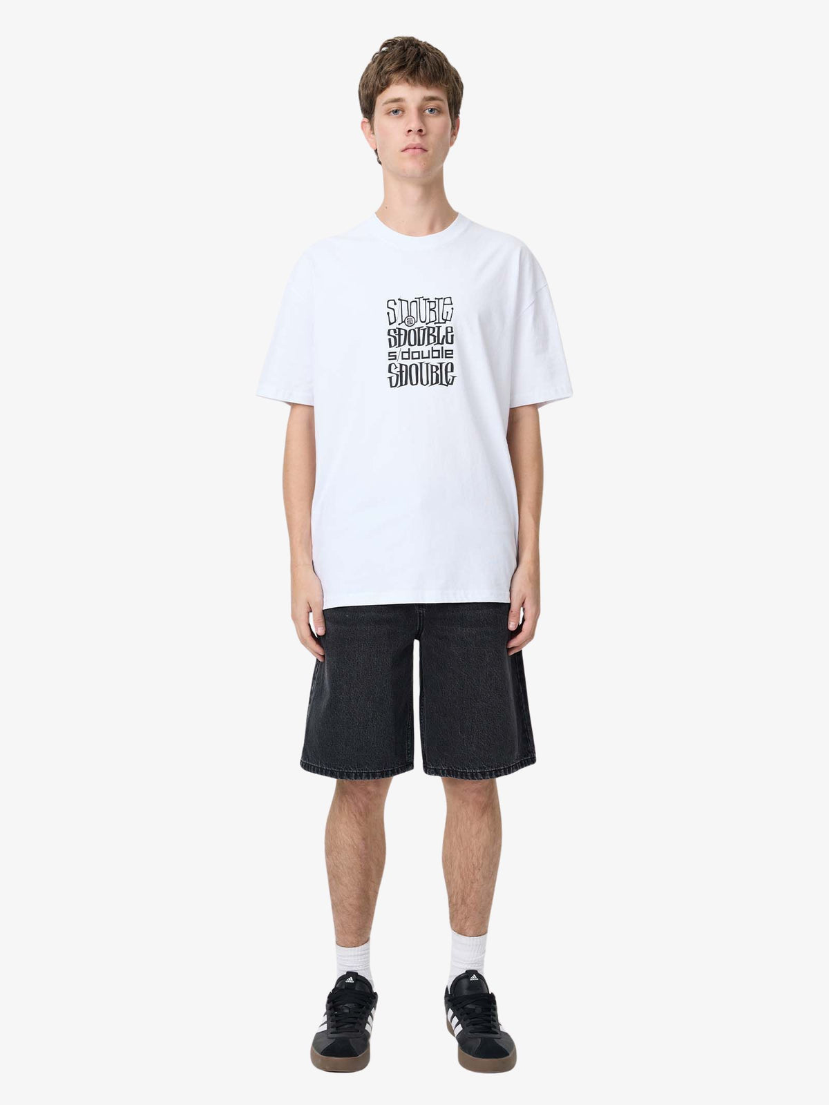 S-Double Logofest Short Sleeve Tee | White