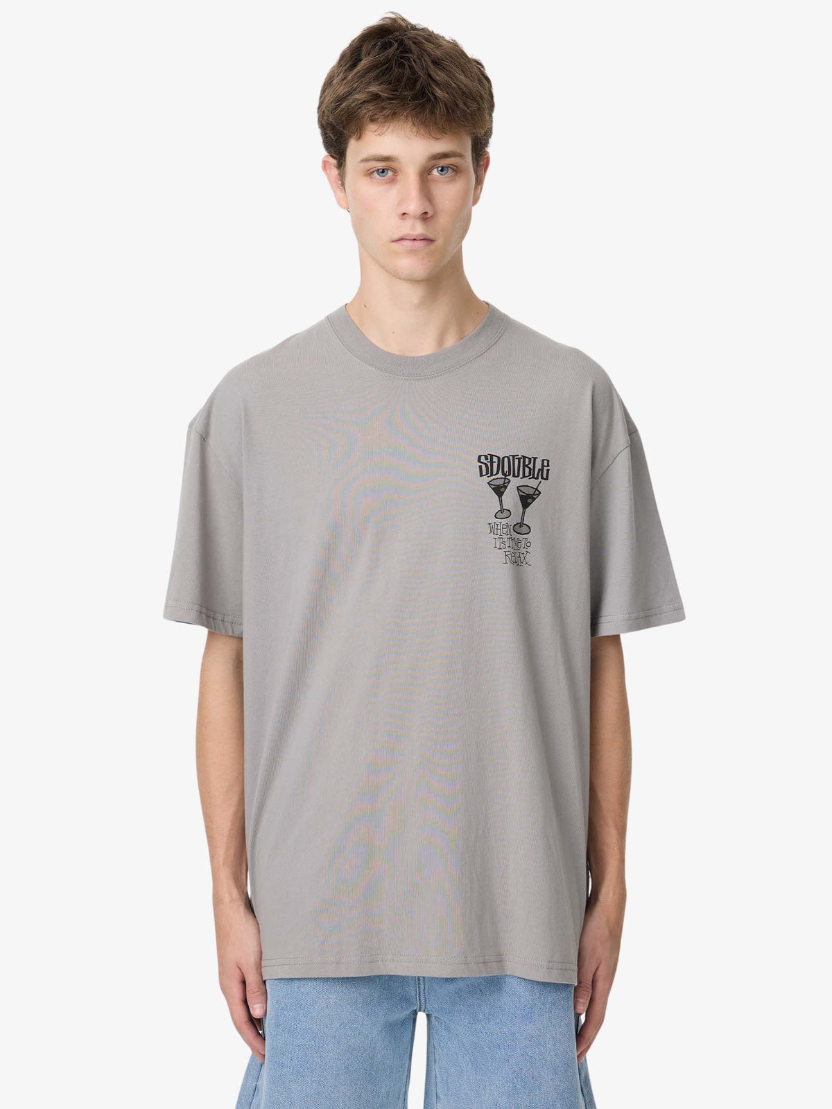S-Double Time To Relax Ss Tee | Stone