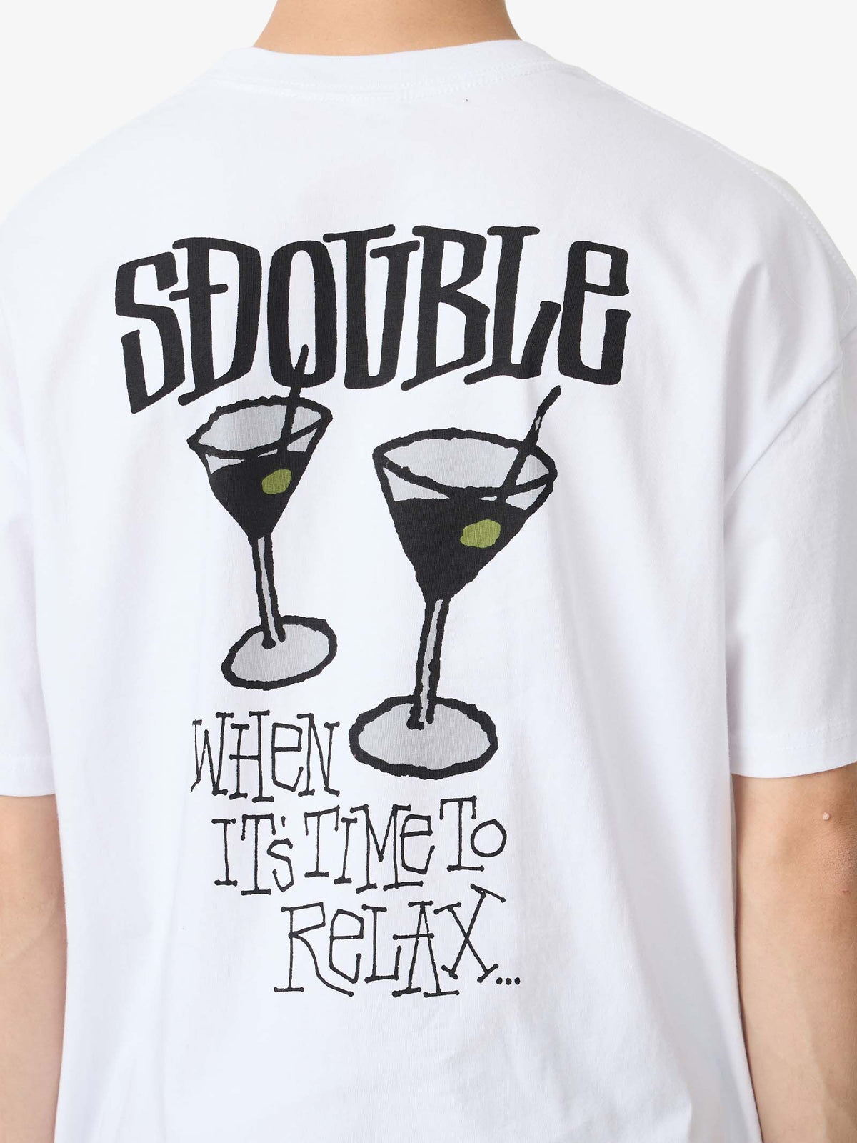 S-Double Time to Relax Ss Tee | White