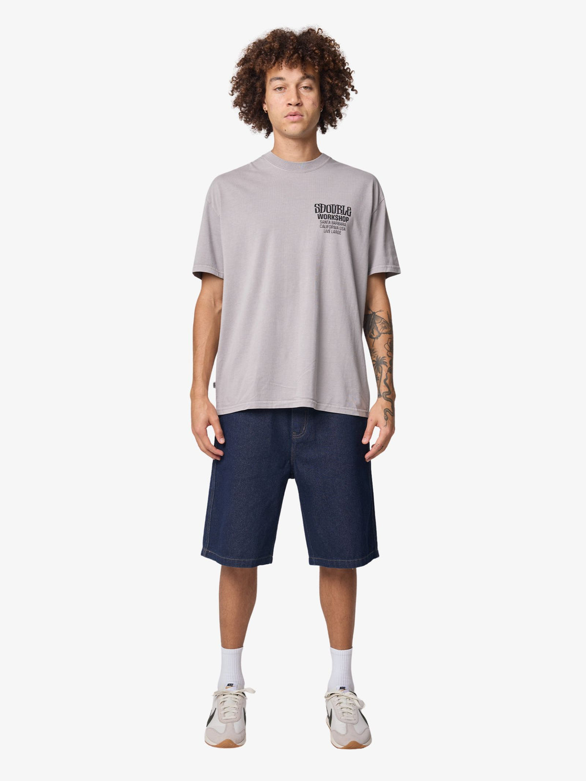 S-Double Workshop Ss Tee | Pigment Grey