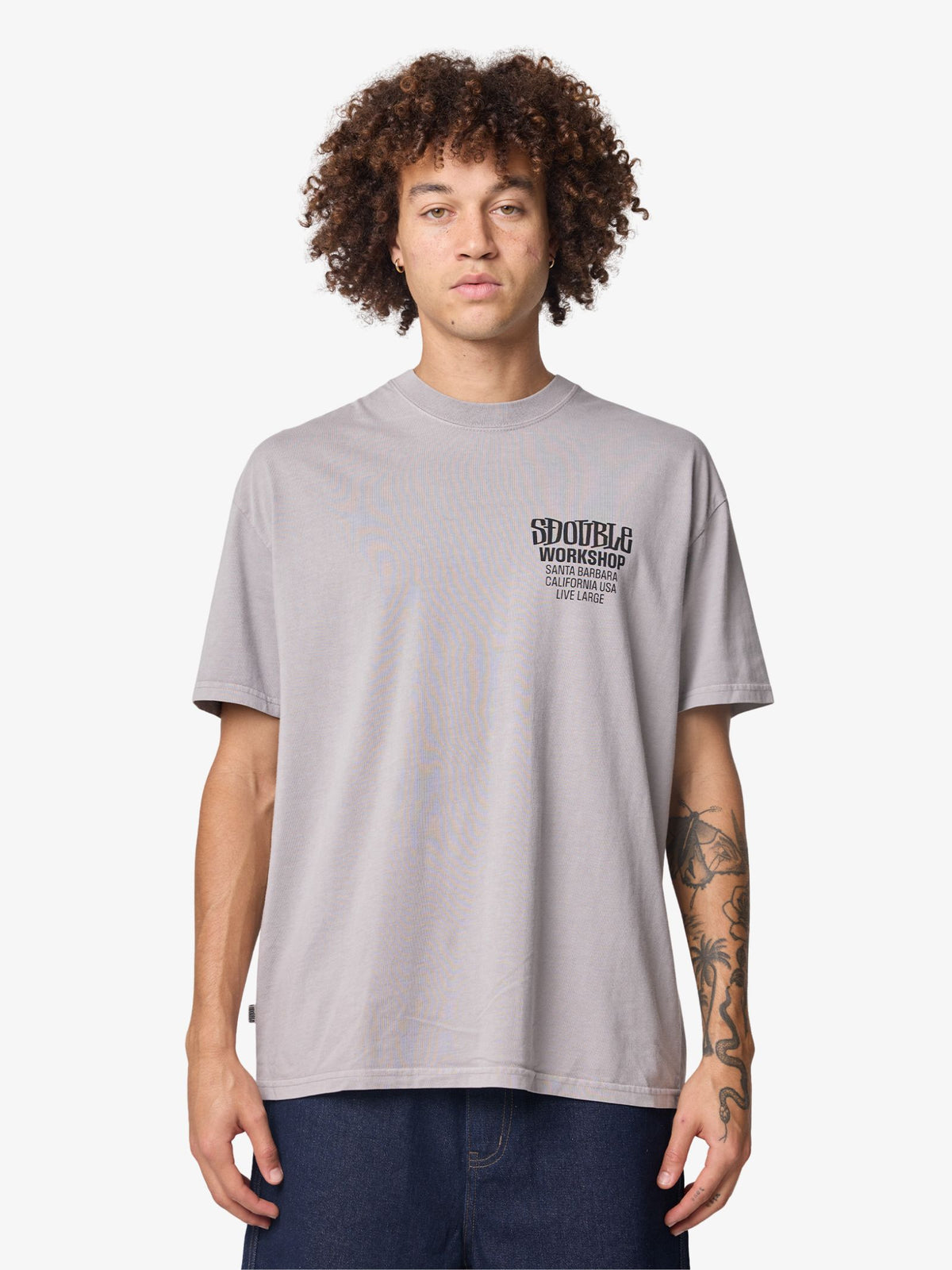 S-Double Workshop Ss Tee | Pigment Grey