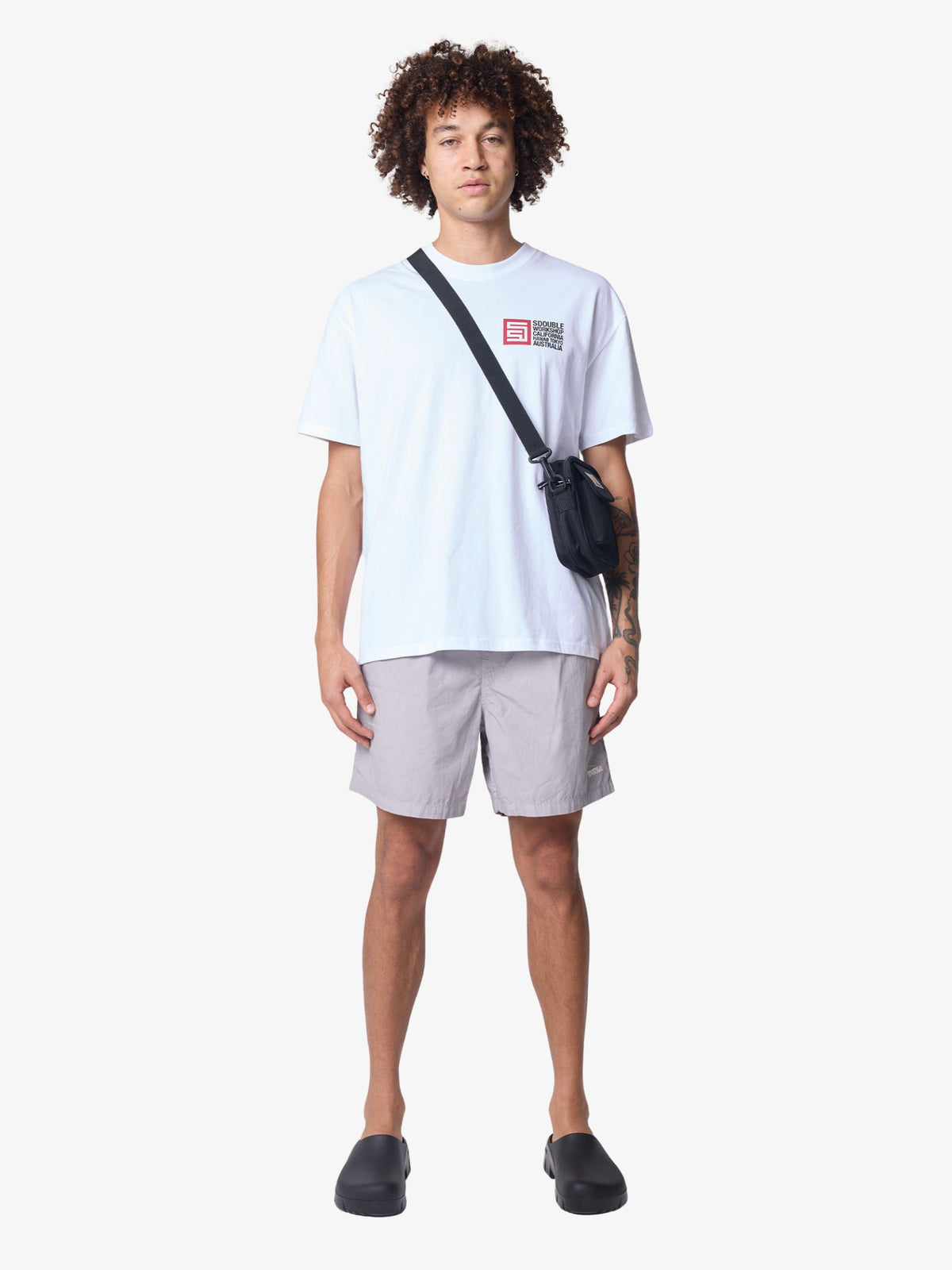 S-Double City Cube Ss Tee | White