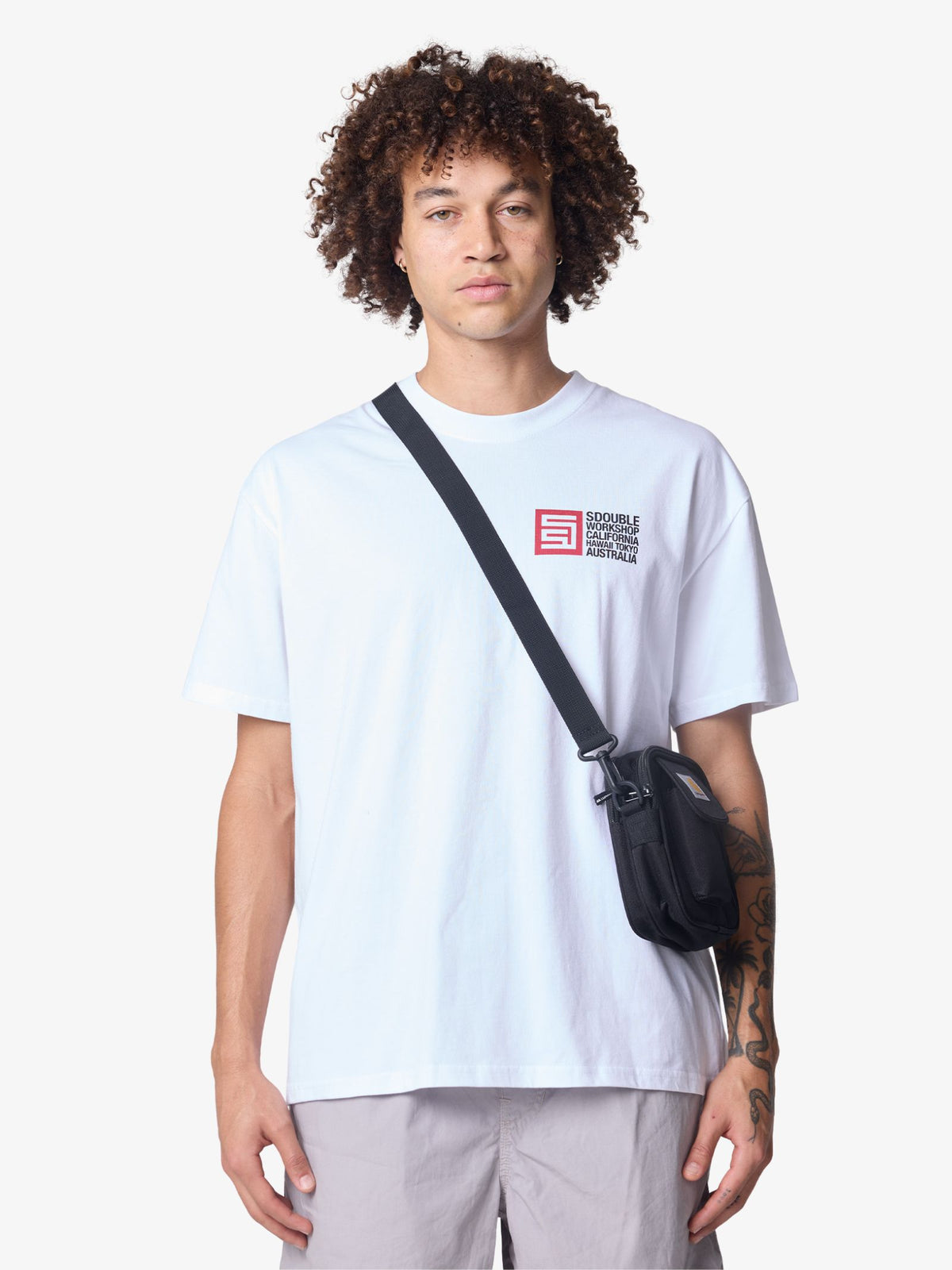 S-Double City Cube Ss Tee | White