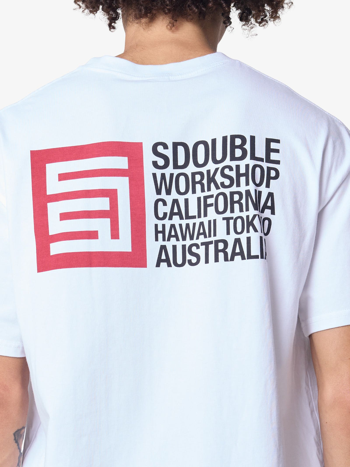 S-Double City Cube Ss Tee | White