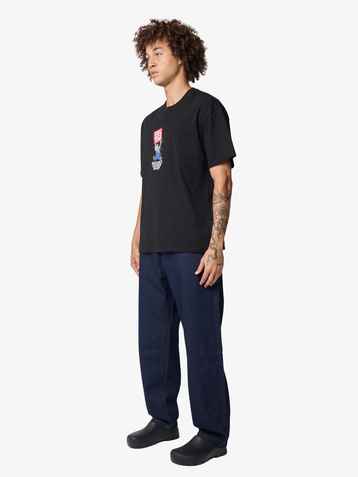 S-Double Overalls Ss Tee | Black