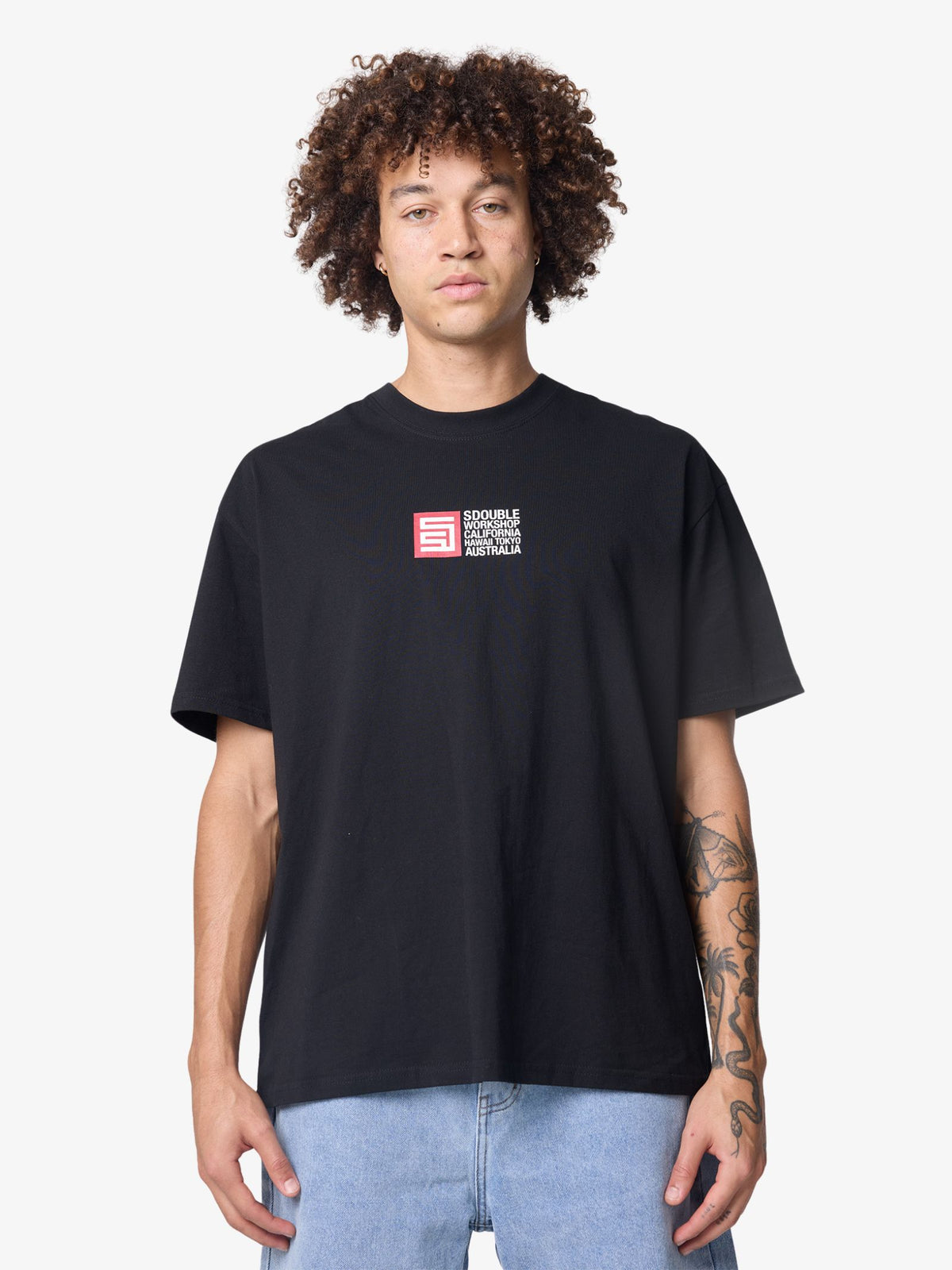 S-Double Flags Ss Tee | Black
