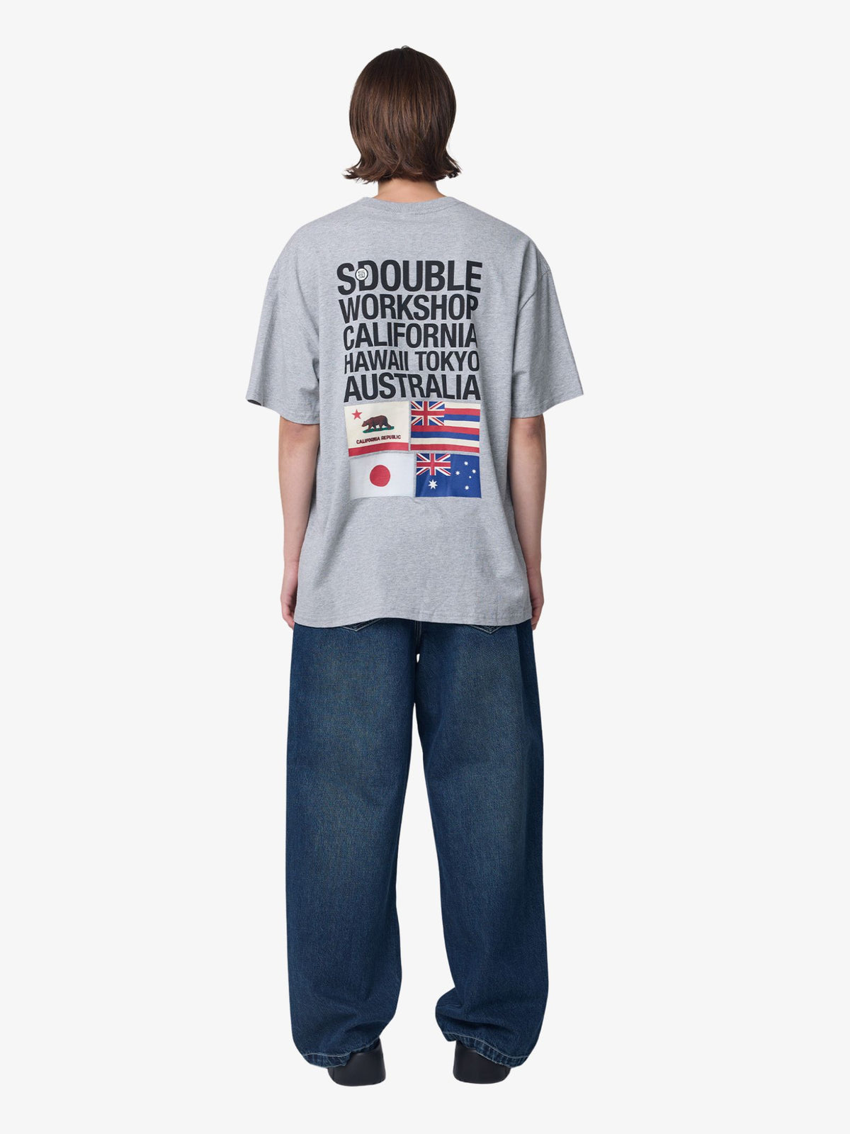 S-Double Flags Ss Tee | Grey Heather