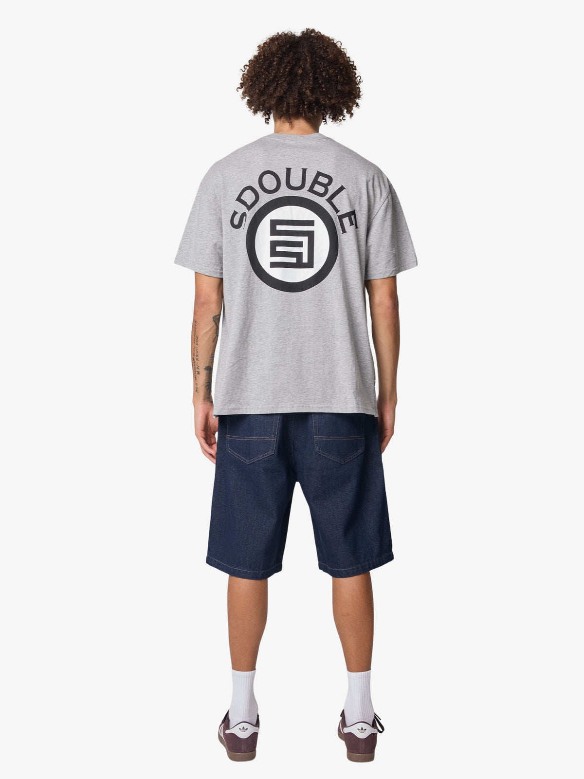 S-Double Arch Dot Short Sleeve Tee | Grey Heather