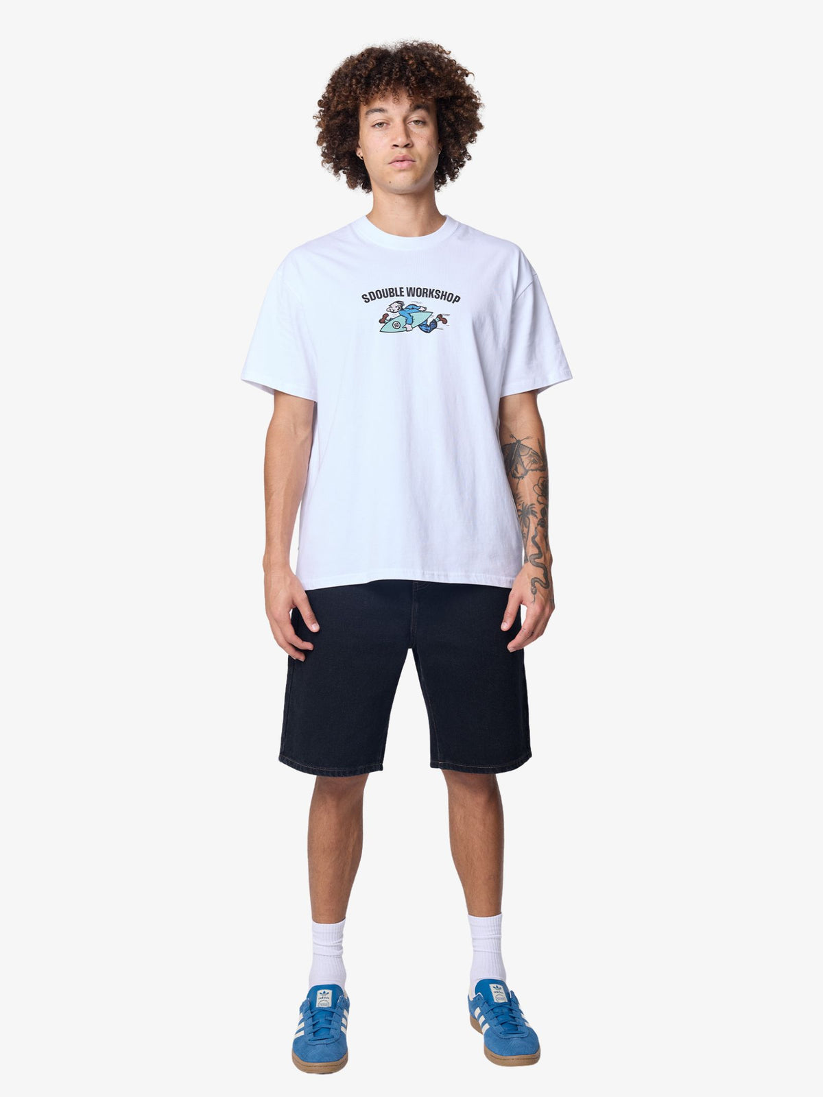 S-Double Running Man Ss Tee | White