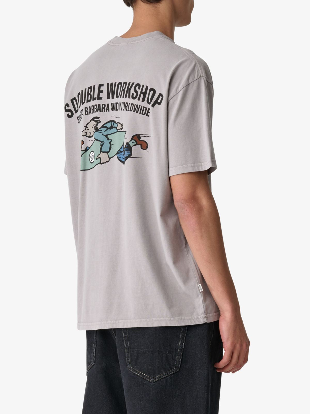 S-Double Running Man Ss Tee | Pigment Rock Grey