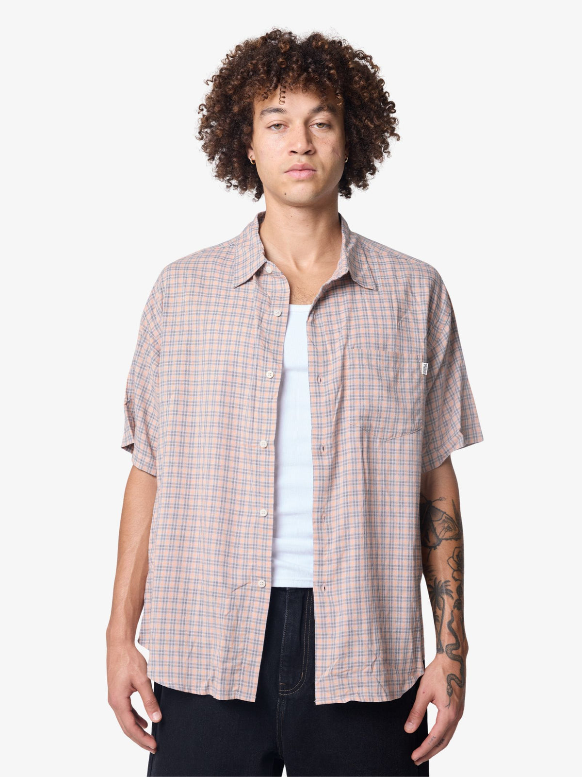 S-Double Butterfly Ss Shirt | Orange/Blue