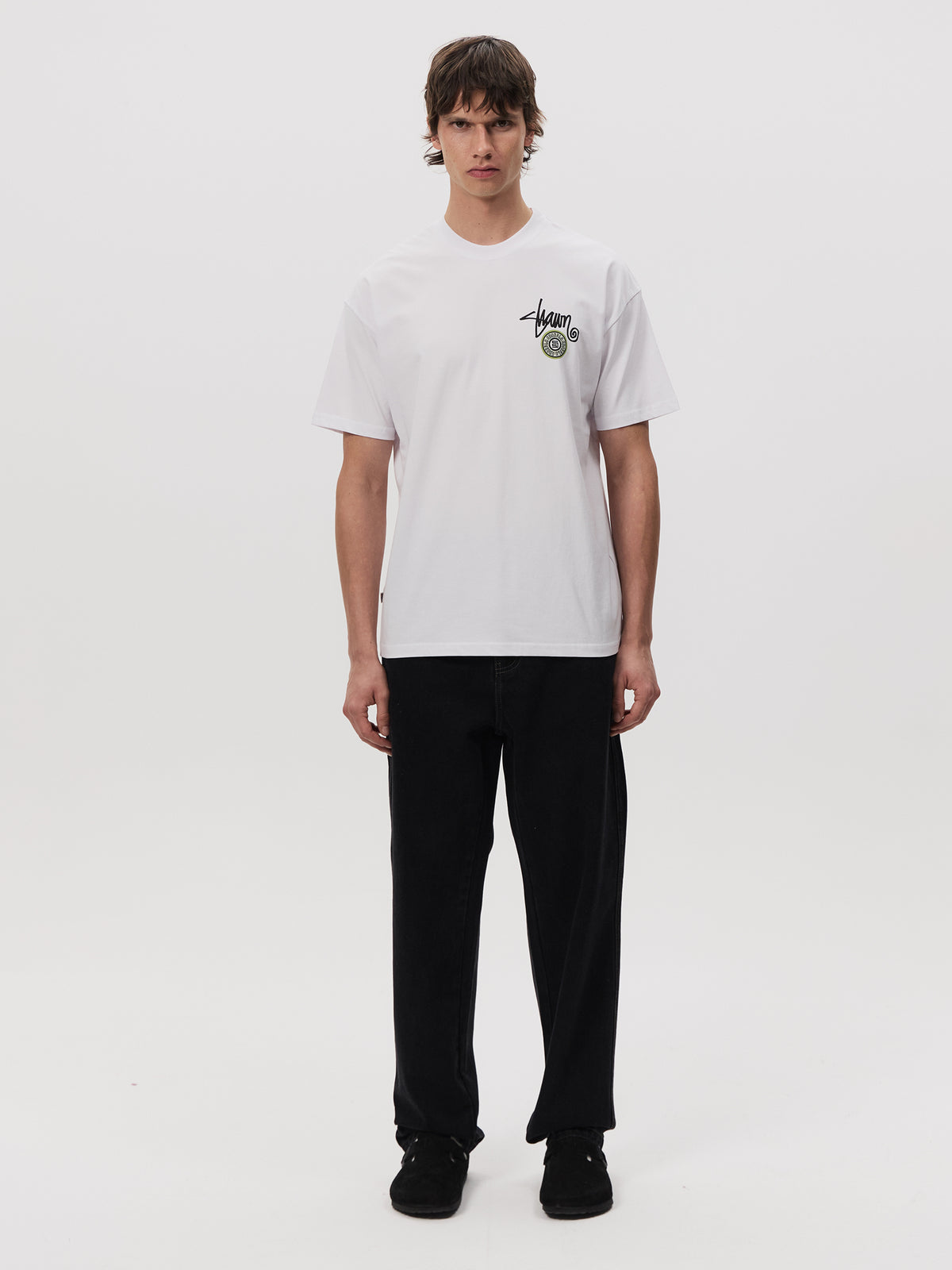 S-Double Tack Dot SS Tee | White