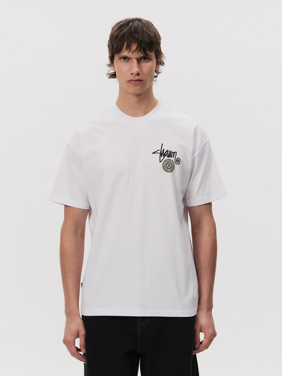 S-Double Tack Dot SS Tee | White