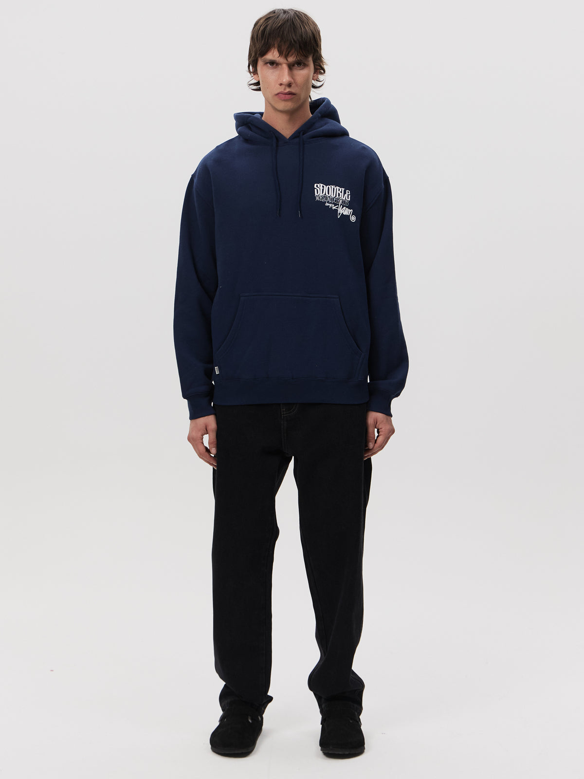 S-Double World Wide Roots Hood | Navy