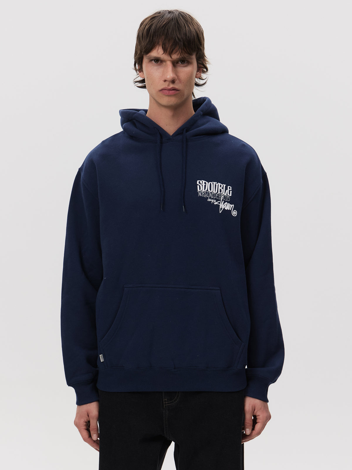S-Double World Wide Roots Hood | Navy