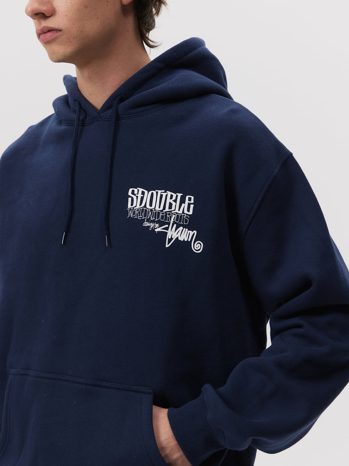 S-Double World Wide Roots Hood | Navy