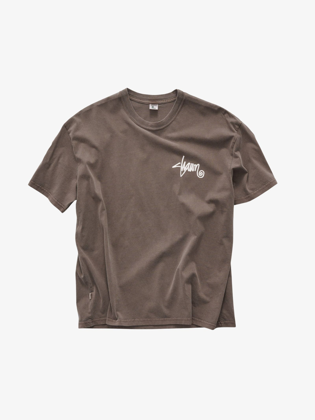 S-Double Shawn Script Ss Tee | Pigment Ash