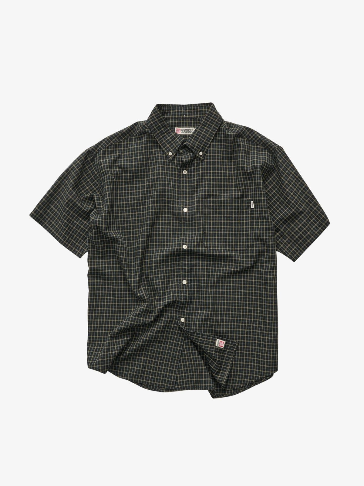 S-Double Riven Plaid Classic Shirt | Black