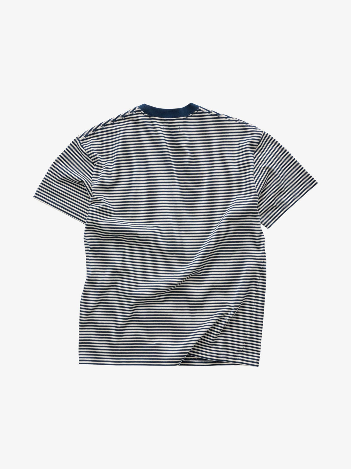 S-Double Stripe Pocket T-Shirt | Navy/Natural
