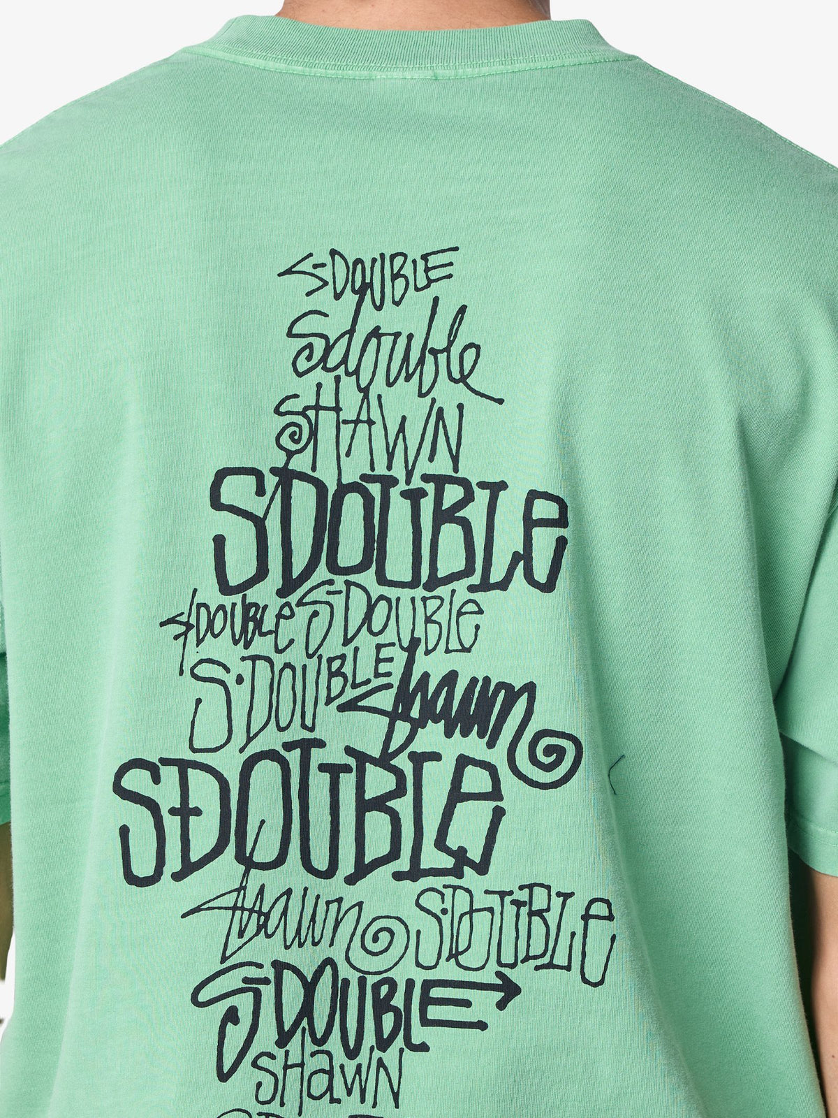 S-Double Script Stack Tee | Pigment Green