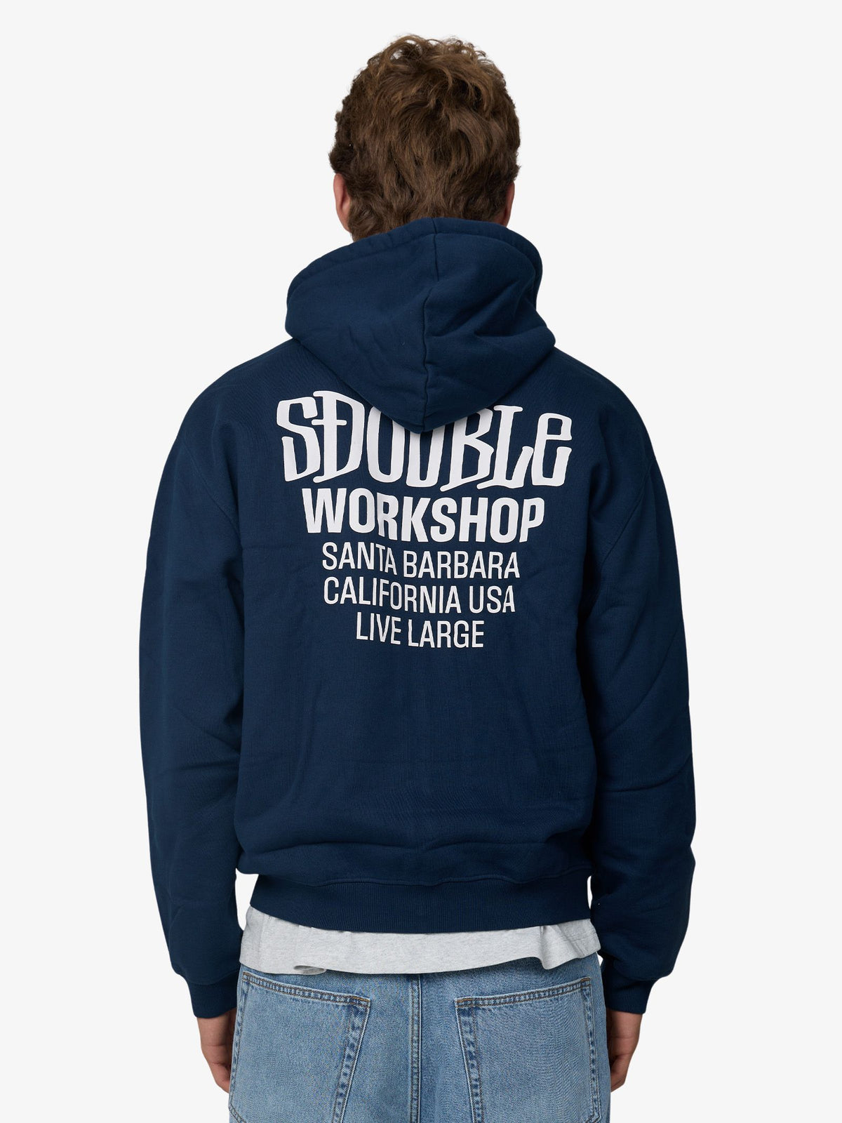 S-Double By Shawn Stussy Workshop Fleece Zip Hood | Navy