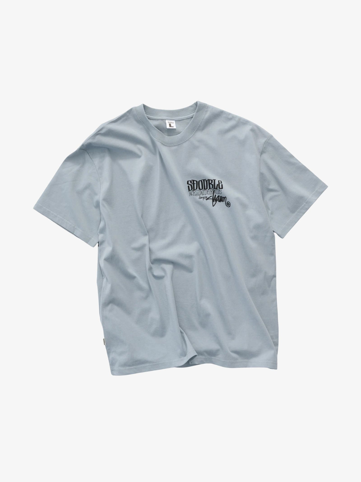 S-Double World Wide Roots Tee | Blue Gray