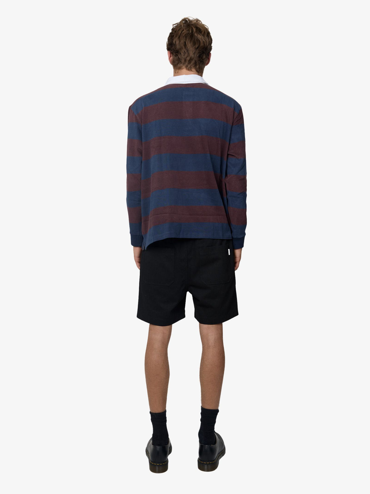 S-Double By Shawn Stussy Rugby Jersey | Navy/Bordeaux