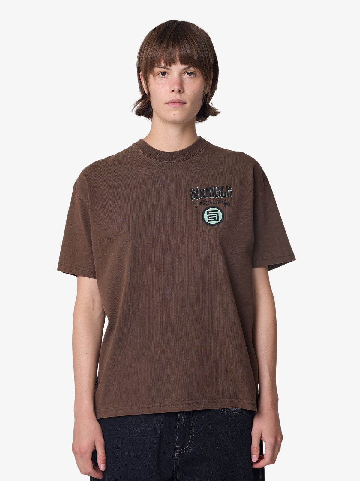 S-Double Combo Platter Tee | WASHED CHOCOLATE