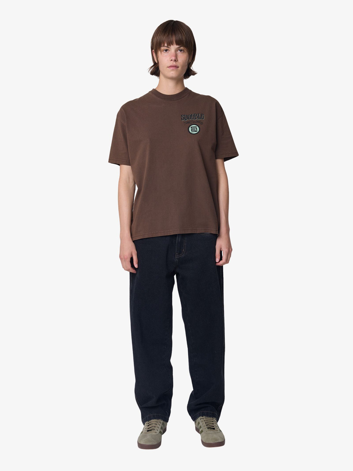 S-Double Combo Platter Tee | WASHED CHOCOLATE